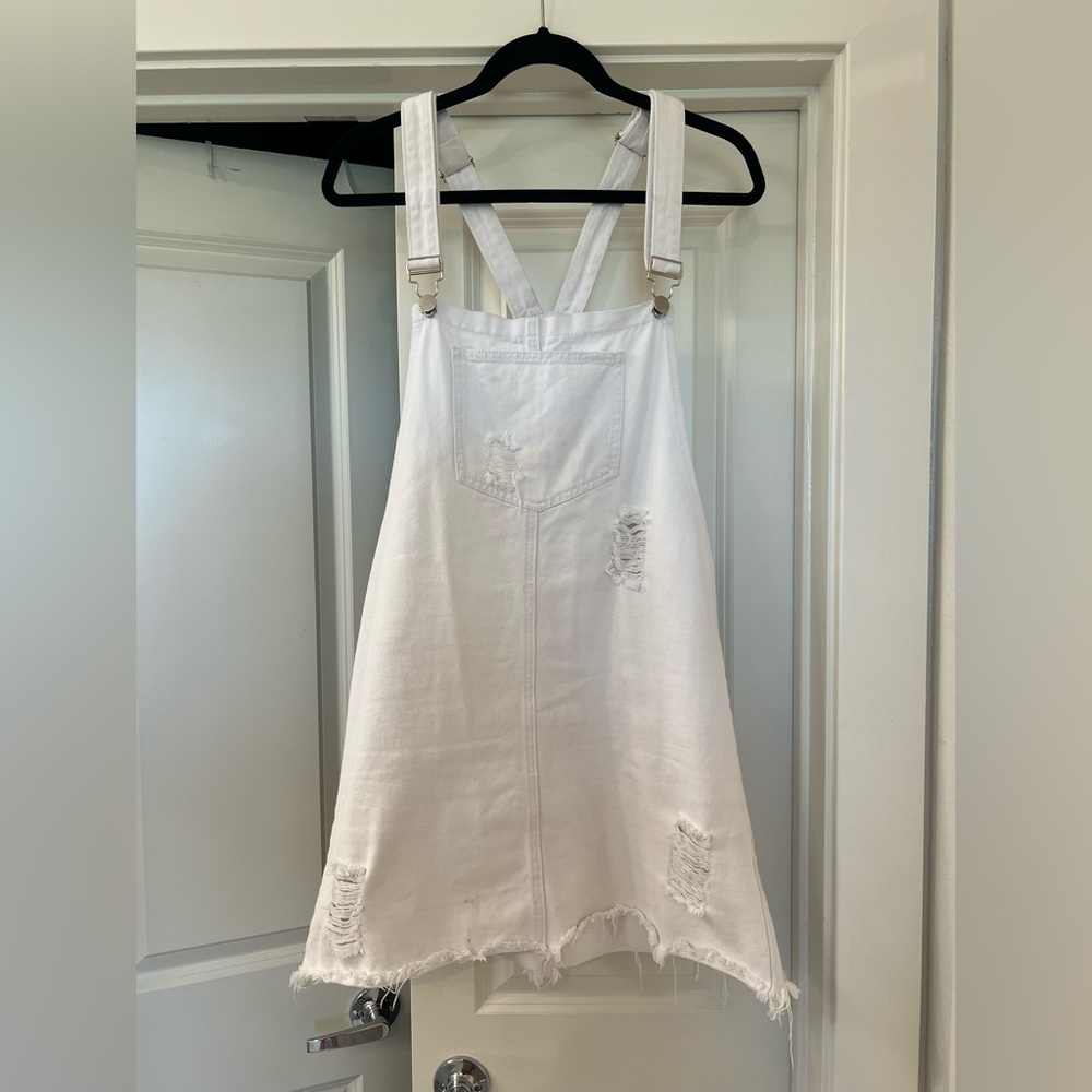 White Denim Impressions Dress